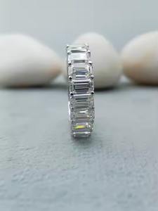 925 Plata 100% Satisfacción Garantizada Fancy Solitaire VVS Moissanite Gold 10K/14K/18K Anillo de Bodas de compromiso de moda - Product Image 6