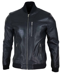 Men's Genuine Leather Bomber Jacket - Product Image 5