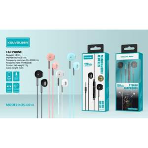 AURICULARES IN-EAR CON CABLE Auriculares y audífonos con cable para música, interfaz de 3.5mm, cable de 1.2m, controlador dinámico, 1 unidad - Product Image 1