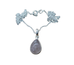 Bijoux pendentifs de style bohème en argent fait main Bijoux en argent sterling 925 avec quartz rose Bijoux pendentifs tendance pour femmes Cadeau - Product Image 1