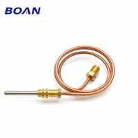 Sensor Termokopel Tembaga M8x1 Ulir Tetap 600mm Pengganti Universal untuk Pemanas Air Gas, Keamanan RV & Penggunaan Rumah Tangga
