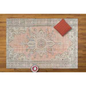 พรมลายเหรียญตราตุรกี: พรมตกแต่งสไตล์โบฮีเมียนพิมพ์ลาย 3 มิติ เนื้อนุ่ม, พรมบางแบบไม่ทอ - Product Image 2