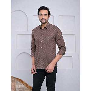 Chemise décontractée pour homme en coton imprimé à manches longues, respirante, en popeline et tissu Oxford, motifs floraux et à pois, design ODM tendance - Product Image 3