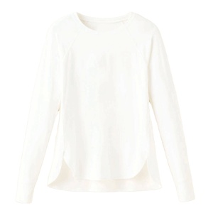 Camisetas de manga larga holgadas para mujer, camisetas de otoño hechas a medida de algodón con cuello redondo, camisetas informales de gran tamaño para mujer ODM OEM - Product Image 1