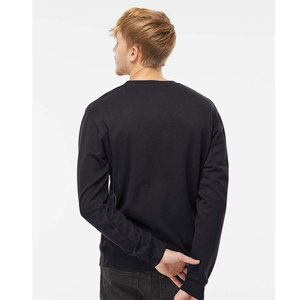 Outdoor Sports Wear Cotton Black Long Sleeves Simple Design Men Crew Neck <b>Sweatshirt</b> - Product Image 3