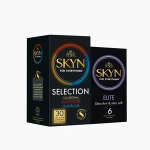 SKYN Elite merasa segalanya-ultratipis, dilumasi kondom bebas Latex-36 Hitungan
