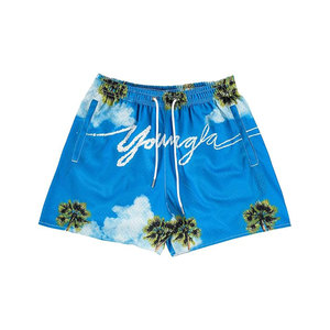 Pantalones cortos de baloncesto de malla transpirable a la moda para hombre con logotipo impreso por sublimación personalizado - Product Image 5