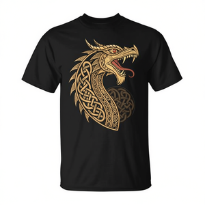 T-Shirt Premium Viking Ouroboros Jrmungandr Knotwork Dragon - Abbigliamento Promozionale - Product Image 2