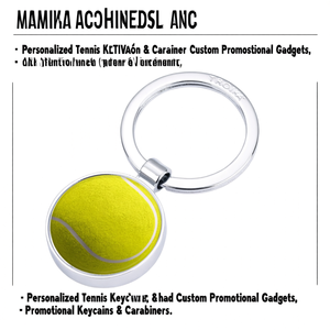 Portachiavi da tennis personalizzato e moschettone: gadget promozionali personalizzabili - Product Image 2