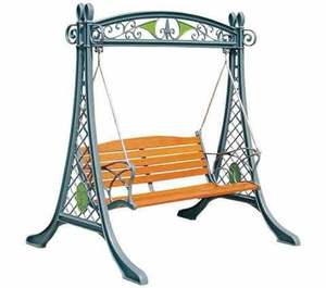 Balançoire suspendue extérieure en fer avec support de corde durable parfaite pour les soirées relaxantes dans les jardins ou les balcons - Product Image 3