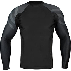 Camiseta de Compresión Personalizada para Hombre, Manga Larga, con Logotipo de Surf, MMA/BJJ, Rashguard Sublimado de Jiu Jitsu, Transpirable y de Secado Rápido - Product Image 4
