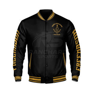 Chaqueta Universitaria Masónica Personalizada de Alta Calidad para Hombre, Chaqueta Universitaria Bordada con la Logotipos de la Francmasonería - Product Image 2