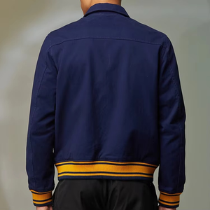 Chaqueta Varsity de Lona Casual de Invierno para Hombre OEM con Capucha, Bordado de Logotipo Personalizado, Cuello Alto, Ajuste Holgado, Calidad Superior, Estilo Béisbol - Product Image 2