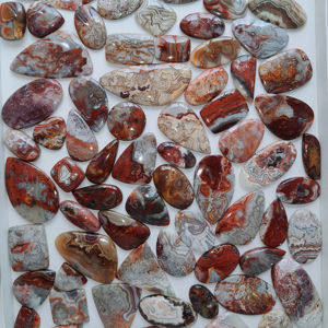 Cabochon de pierres précieuses d'agate de dentelle folle naturelle en vrac Quartz en gros de haute qualité pour l'artisanat et les bijoux - Product Image 1