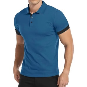 Directo de fábrica, personalizado, para hombre, para camiseta Polo, alta calidad, transpirable, 100% algodón, de talla grande, patrón sólido, diseño liso personalizado - Product Image 3
