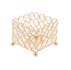 Bougie votive en métal doré et cristaux en forme de lune pure faite à la main à des taux très élevés - Product Image 6