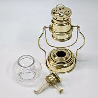Ancre en laiton de 7 pouces lanterne de bateau maritime nautique bougeoirs en bois et bocaux de bougie pour lampe de bateau et lampe à huile