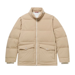 Chaqueta acolchada de algodón para hombre, chaqueta acolchada gruesa para exteriores para hombre, abrigo cálido acolchado de algodón, cortavientos, cuello levantado, de talla grande - Product Image 3