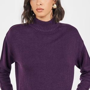 Pull pour femmes avec col rond simple Pull en laine classique pour femmes Pull tendance doux et chaud pour femmes - Product Image 5