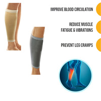 Manchon de protection pour mollet – Matière nylon/spandex/caoutchouc – Soulagement de la douleur – Entraînement – Utilisation adulte – Fermeture à enfiler – Tailles XS-XL – Toutes tailles