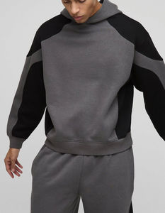 Custom Logo Pullover <b>Hoodie</b> and Joggers Men Heavy <b>Fleece</b> Two Piece Training Tracksuit Set - Product Image 4