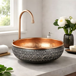 Qualité Supérieure, Vente en Gros, Lavabo sur Pied en Cuivre de Luxe, Finition Ultra Brillante, Fait Main, pour Salle de Bain, Maison et Hôtel - Product Image 2