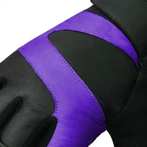 Gants de moto en cuir de chèvre sans doigts pour hommes avec écran tactile Produit de meilleure qualité Gants de moto - Product Image 6