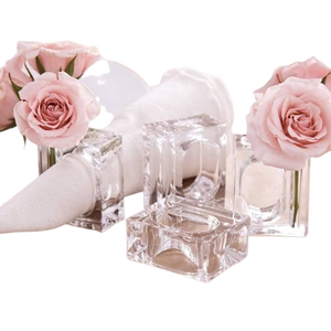 Meilleur rond de serviette de table pour les repas d'intérieur Porte-serviettes en tissu de couleur acrylique pour hôtels et fêtes Caractéristiques stockées - Product Image 4