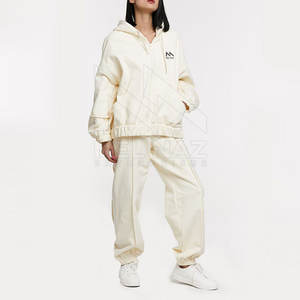 ชุดออกกำลังกายสำหรับผู้หญิงชุดวอร์ม2ชิ้นแบบสวมศีรษะชุดออกกำลังกายแบบสวมโลโก้ได้ตามต้องการ2023 - Product Image 3