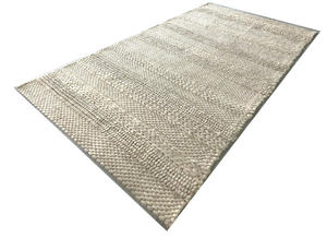 Alfombra gruesa de rayas texturizadas múltiples tejidas a mano de lana india de lujo de fábrica para uso en interiores estilo moderno para su hogar - Product Image 3