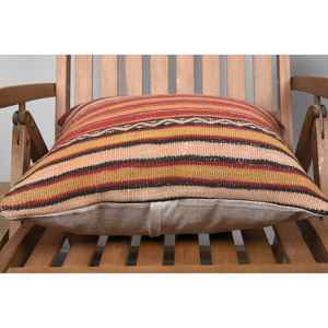 Almohada de lana Kilim Beige de 18x18 pulgadas, almohada de acento de lujo, patrón esponjoso Vintage, pluma con estampado rústico para ropa de cama de Navidad - Product Image 5