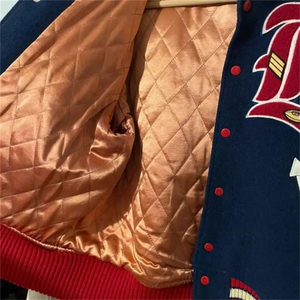 Custom Made College Baseball Varsity <b>Jacket</b> for <b>Men</b> 100% Cotton <b>Long</b> Front OEM Wholesale Street Fashion Winter - Product Image 5