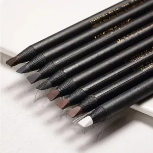 Wholesale Private Label Waterproof Microblading Eyebrow Pencil With Brush Cosmetic Peel Off Brow Pencil Permanent Makeup Supply