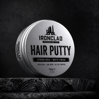 Pâte coiffante mate à tenue forte, cire coiffante soluble dans l'eau, crème modelante pour cheveux à l'aspect naturel, 100g