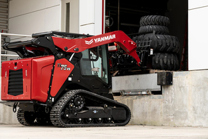 Chargeuse compacte sur chenilles Yanmar TL75VS, moteur diesel, rouge, haute efficacité - Product Image 6