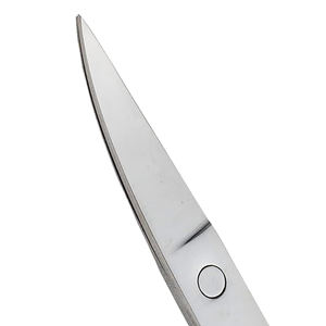 Ciseaux de manucure professionnels de 4 pouces poignées bleues en acier inoxydable de haute qualité lames incurvées tranchantes pour le toilettage de précision - Product Image 4