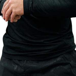 T-shirt d'entraînement sans couture à manches longues pour homme, avec motif en relief, léger, extensible, pour la salle de sport et le fitness - Product Image 5