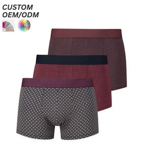 Caleçons mi-hauts en coton pour hommes, respirants, écologiques, doux et confortables, avec logo personnalisé, support OEM ODM, fabrication de marque - Product Image 1