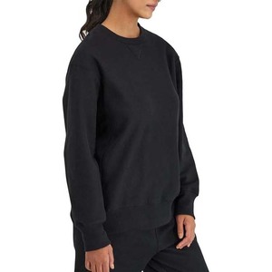 Sweatshirts à capuche respirants grande taille pour femmes, sweatshirts avec logo personnalisé, col rond brodé de couleur noire, nouvel arrivage automne hiver - Product Image 4