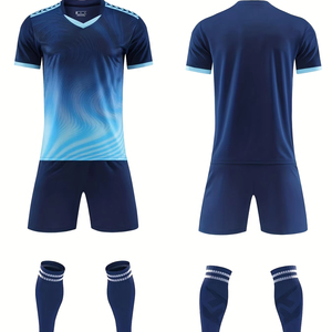 Conjunto de camiseta de fútbol de sublimación personalizada de secado rápido | Ropa deportiva de equipo de poliéster 100% de alta calidad con colores y logotipos personalizados - Product Image 1