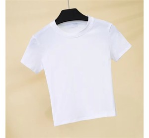 2025 Custom 100% Cotton Crop <b>Top</b> T-Shirt for Women High Quality New Printing Casual Style in Custom Colors for <b>Winter</b> - Product Image 5