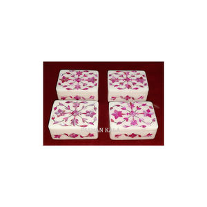 Rectangular Shape and Special Inlay Product With Trendy Poplar Handmade White Marble Mother of Pearl Inlay Jewelry <b>Storage</b> Box - Product Image 1