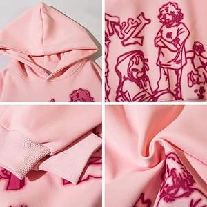 เสื้อฮู้ดโอเวอร์ไซส์สำหรับผู้หญิง, เสื้อสเวตเชิ้ตลำลองมีฮู้ดปักลายการ์ตูนตัวละครฤดูหนาวพิมพ์ลายดิจิตอล Y2K - Product Image 5