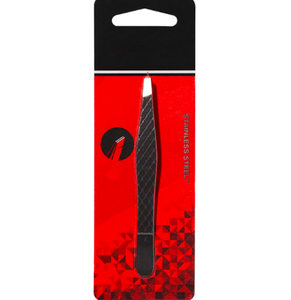 ANAAIF Pince à épiler les sourcils, pince à épiler pour hommes, femmes et enfants Pince à épiler à pointe oblique noire en acier inoxydable - Product Image 6