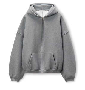 Offre Spéciale automne couleur unie hommes à manches longues fermeture éclair Hoodies avec des couleurs et des tailles personnalisées - Product Image 4