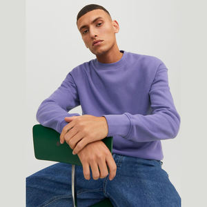 Sweat-shirt à col rond en molleton d'hiver, vente en gros, coupe oversize, personnalisable avec logo, manches longues, en coton - Product Image 1