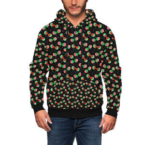 Nueva llegada sudaderas con capucha de sublimación para hombre con cremallera estilo único transpirable cuello con capucha patrón de estampado de invierno - Product Image 1