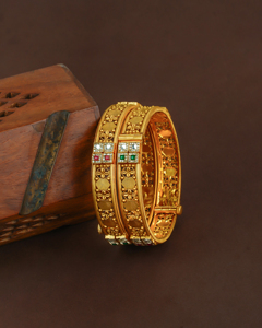 Stylish Trendy Fashion <b>Bangles</b> with Crystal and Rhinestone Accents <b>Indian</b> Made - Product Image 2