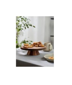 Soporte grande de pastel de madera con acabado natural para presentar grandes pasteles de celebración pasteles de vacaciones o postres de capas de varios niveles - Product Image 4