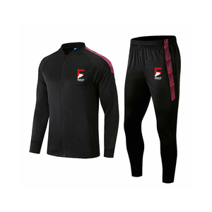 Combinaison de sport pour homme en polaire polyester, automne 2025, fermeture éclair intégrale, tenue de fitness, survêtement d'entraînement, design imprimé personnalisé - Product Image 2